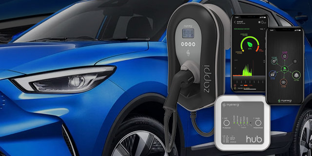 electric vehicle with EV charger and accessories picture