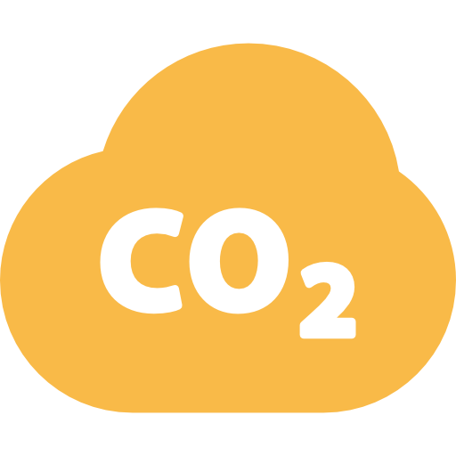 co2 symbol in a cloud graphic